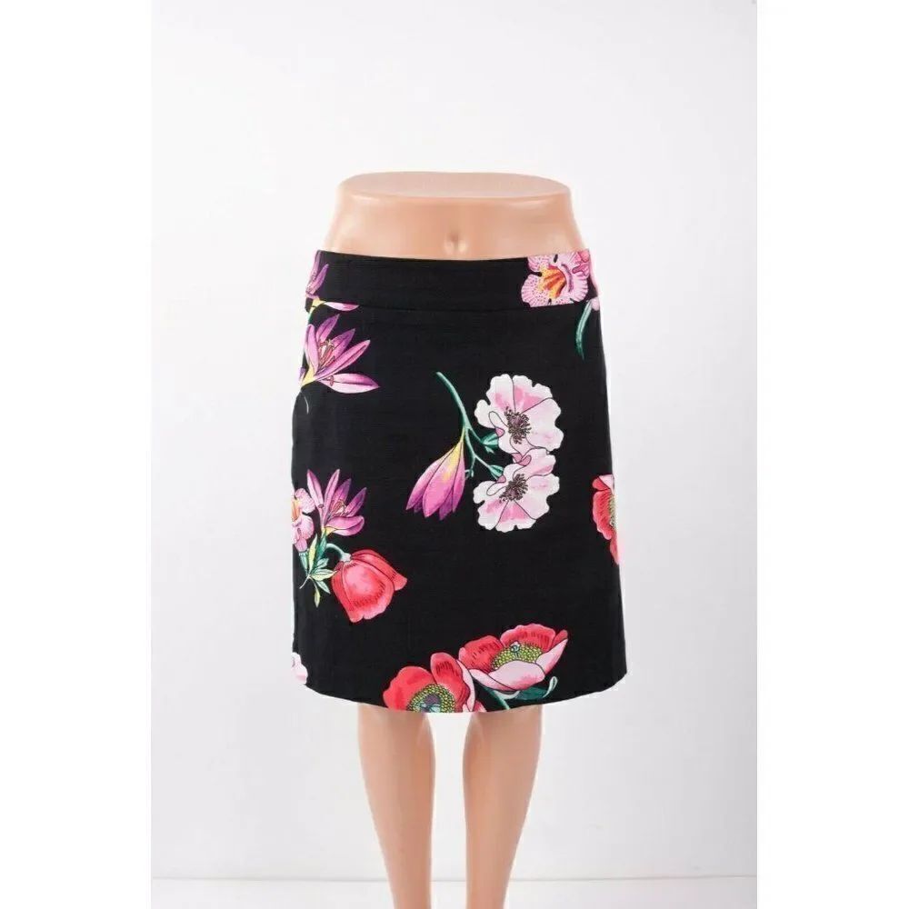 Ann Taylor Womens Pencil Straight Skirt Sz 6 Black